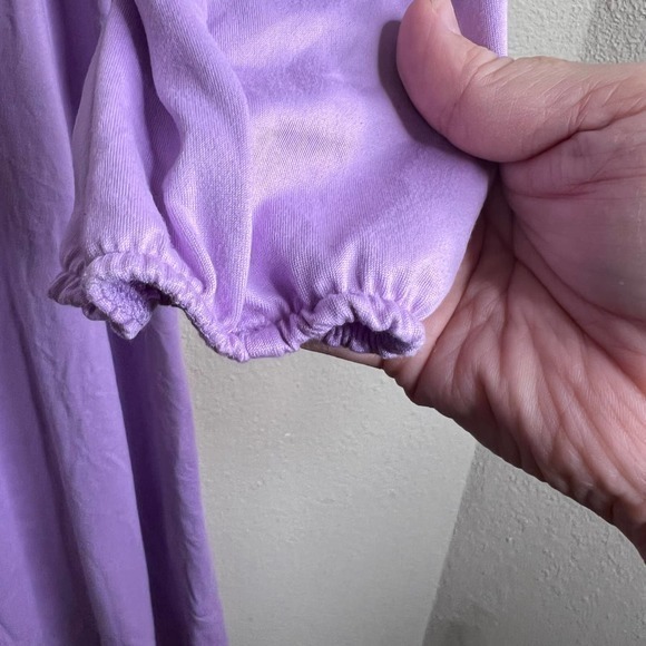 Velvet Torch Los Angeles Purple Long Sleeve V Neck Midi Dress XS - Picture 5 of 8